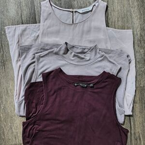 Athleta Women's Sleeveless Tops - Purple and Gray